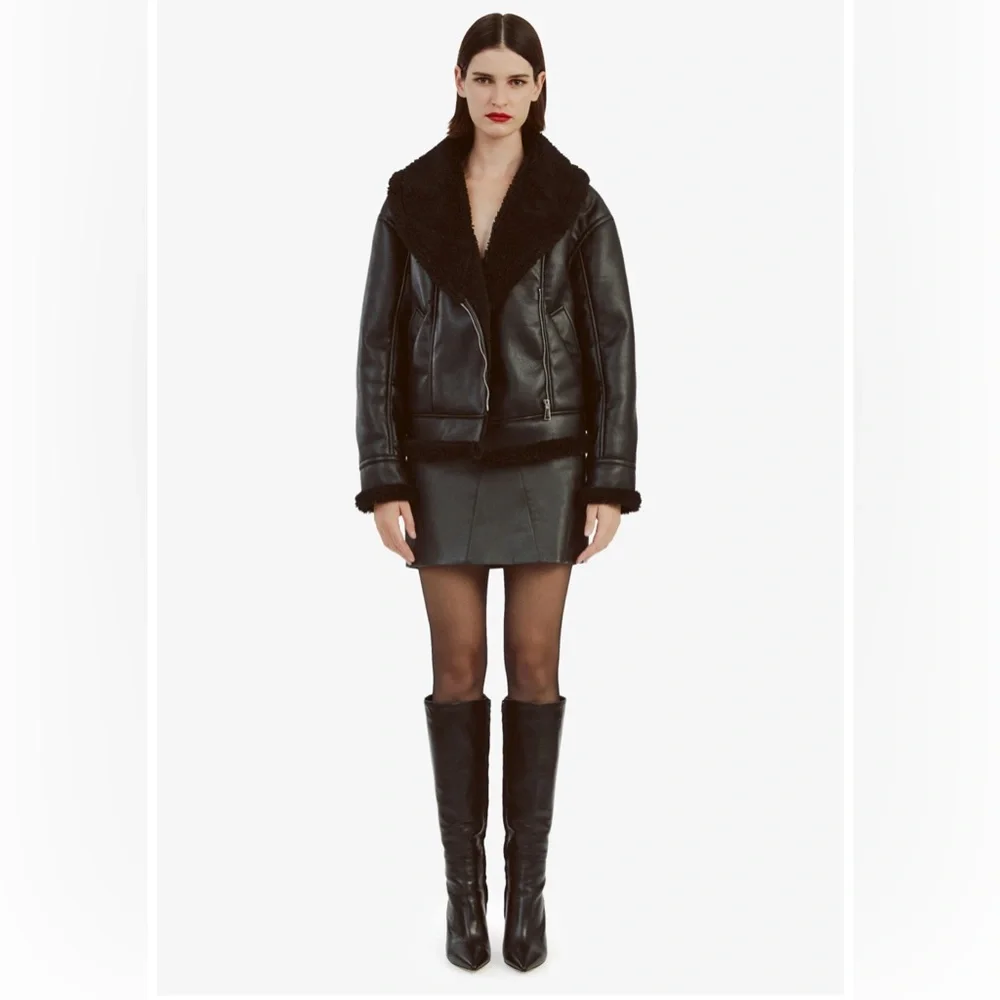 Bardot Dasha Vegan Leather Jacket In Black - Picture 3 of 10